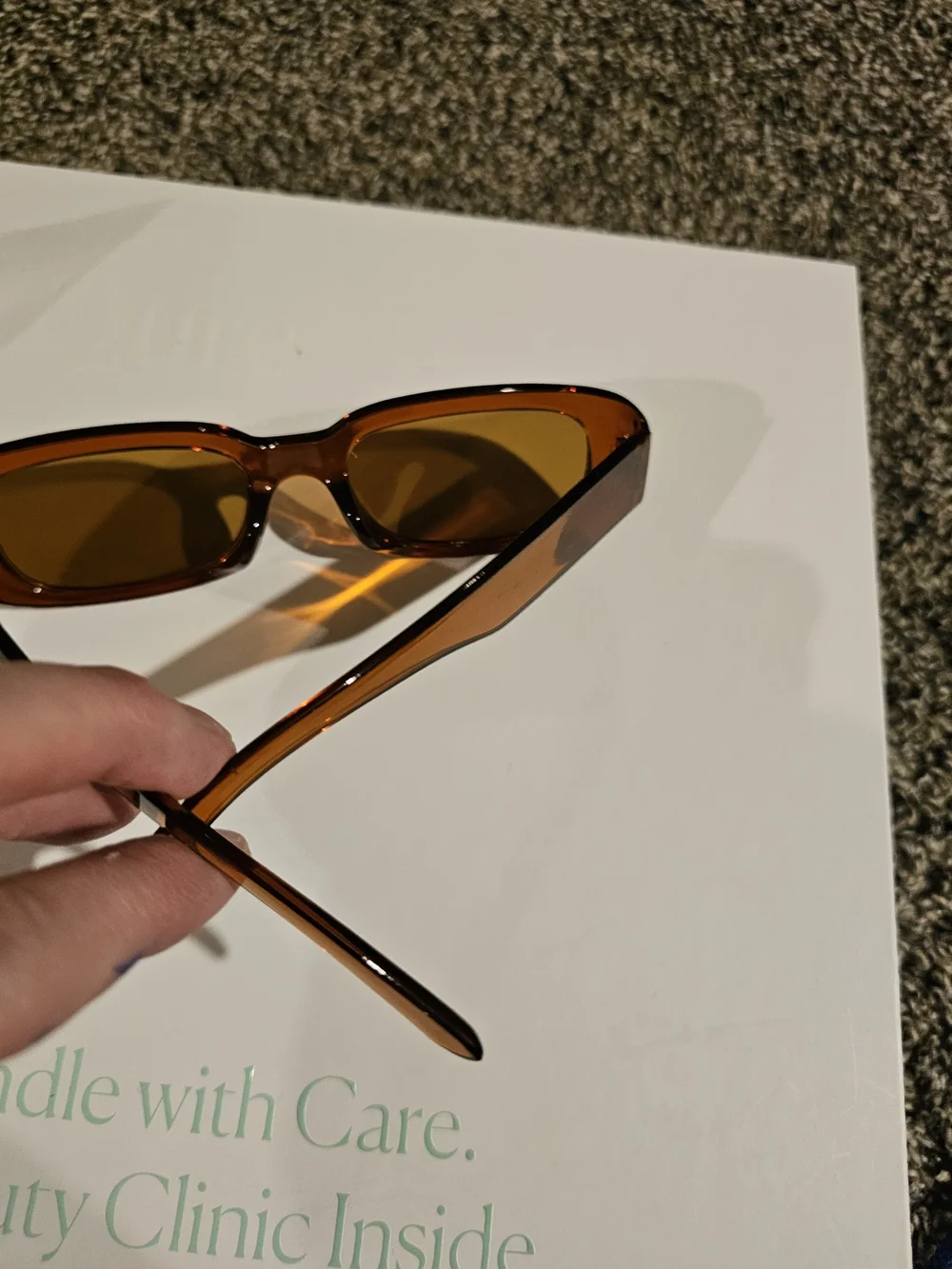 Women’s Rectangular Amber 6 Sunglasses
